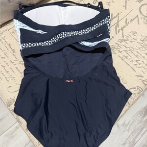 Navy Blue One-Piece Swimsuit